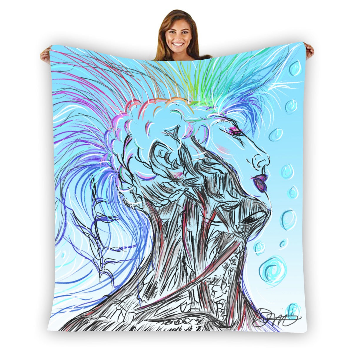 Single-Side Printing Flannel Blanket