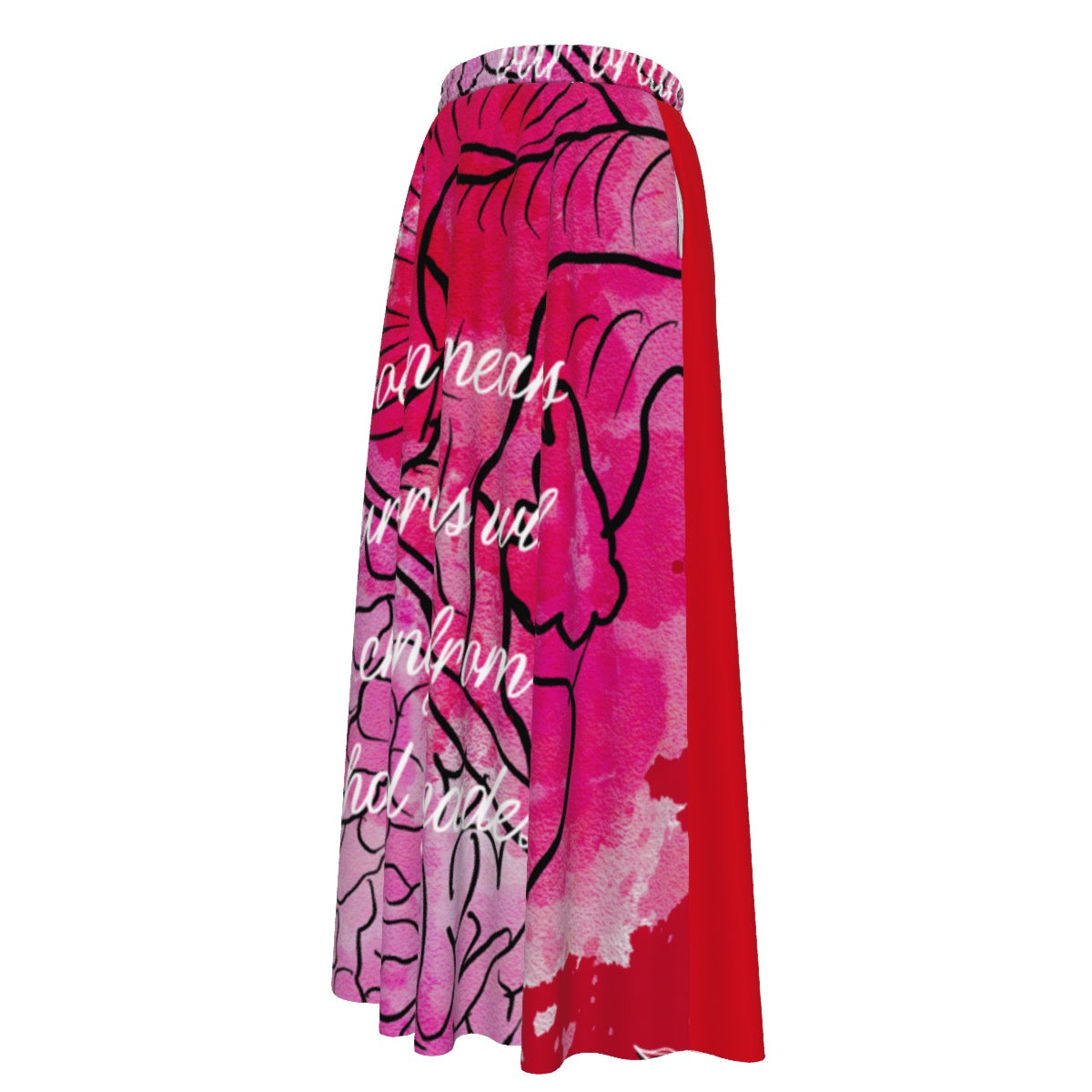 All-Over Print Women's Maxi Chiffon Skirts With Lining