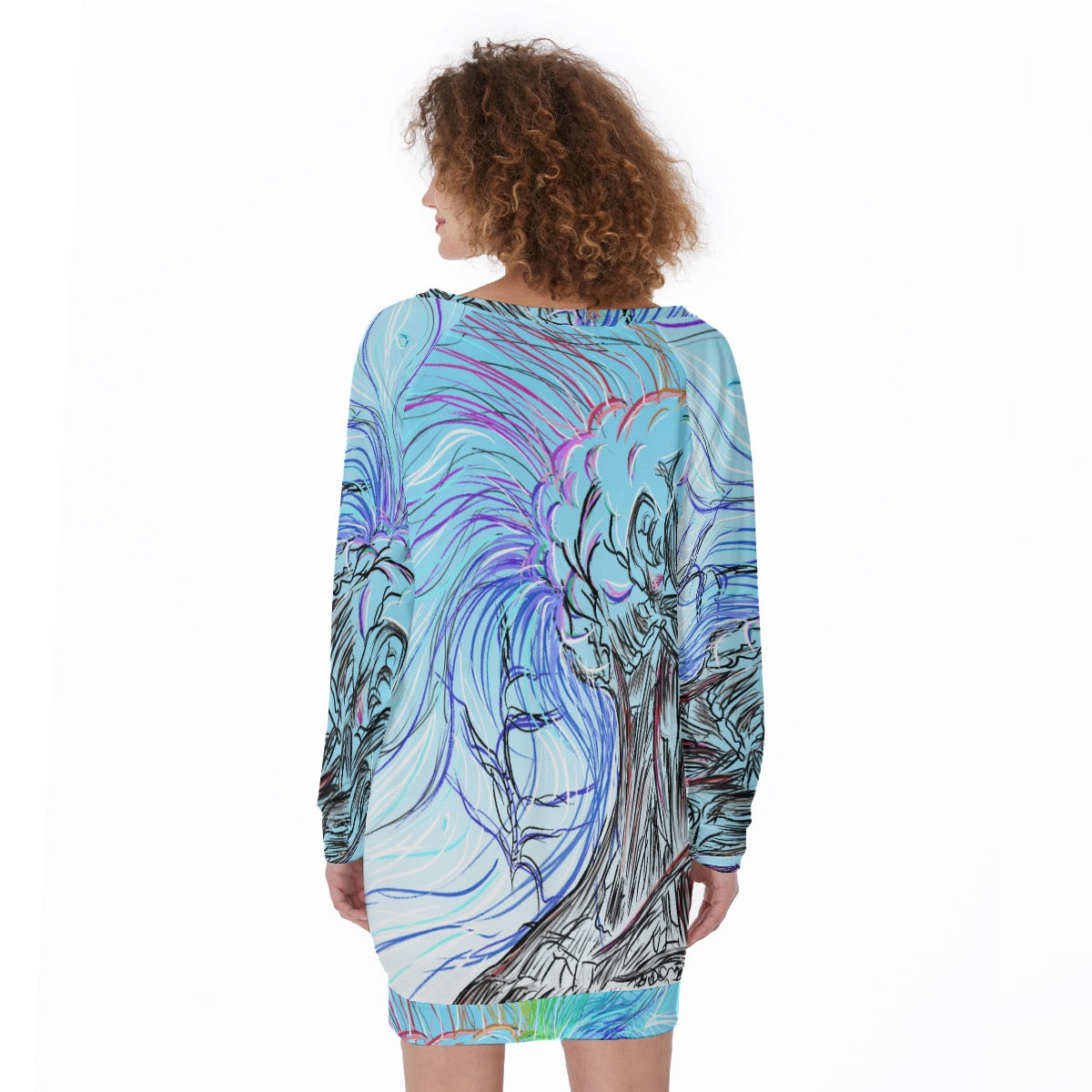 All-Over Print Women's Lace-Up Sweatshirt
