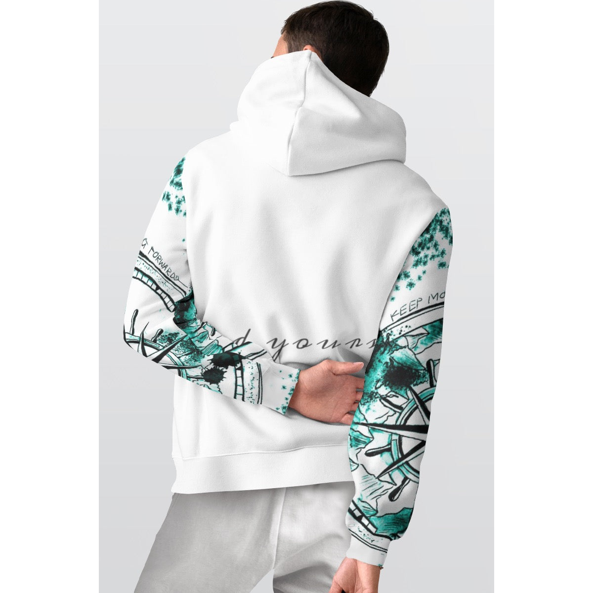 All-Over Print Men's Thicken Pullover Hoodie