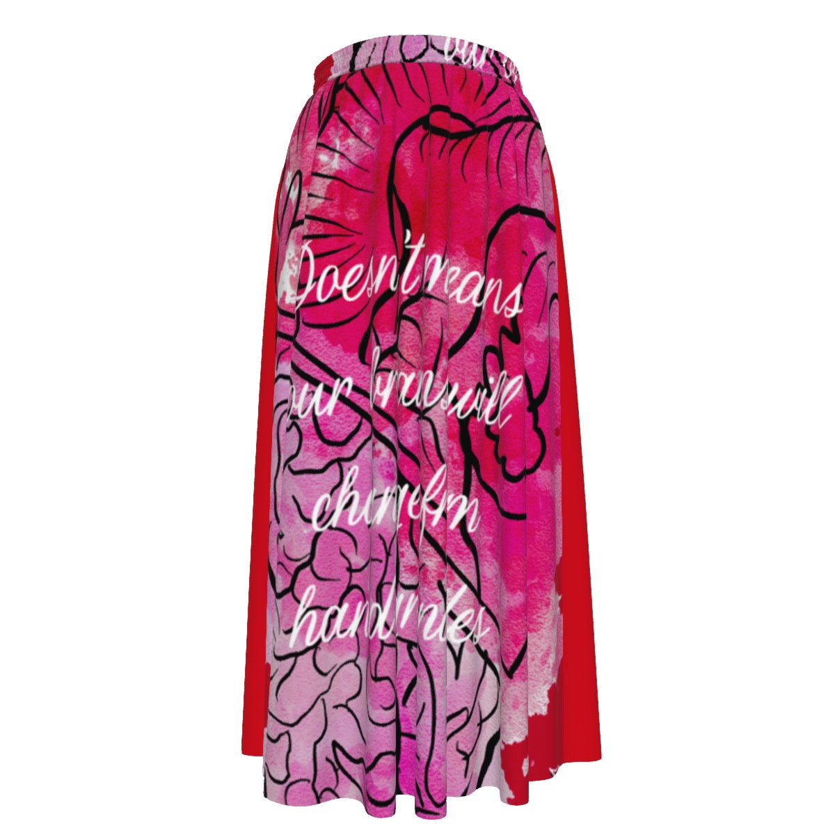All-Over Print Women's Maxi Chiffon Skirts With Lining