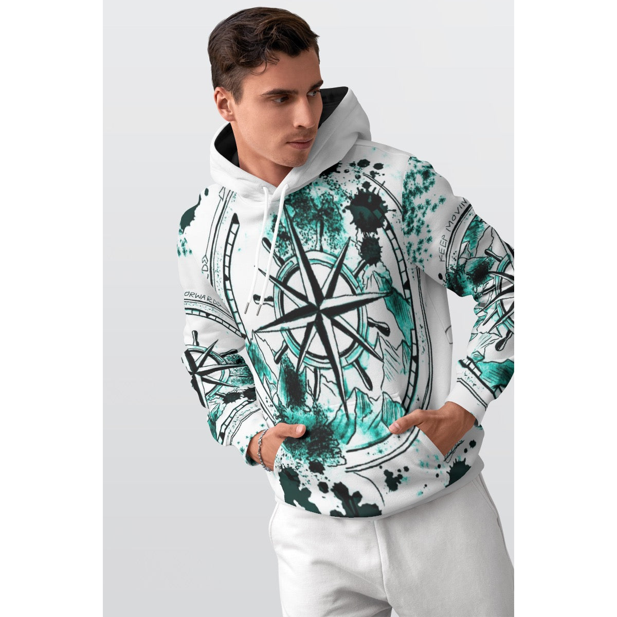 All-Over Print Men's Thicken Pullover Hoodie