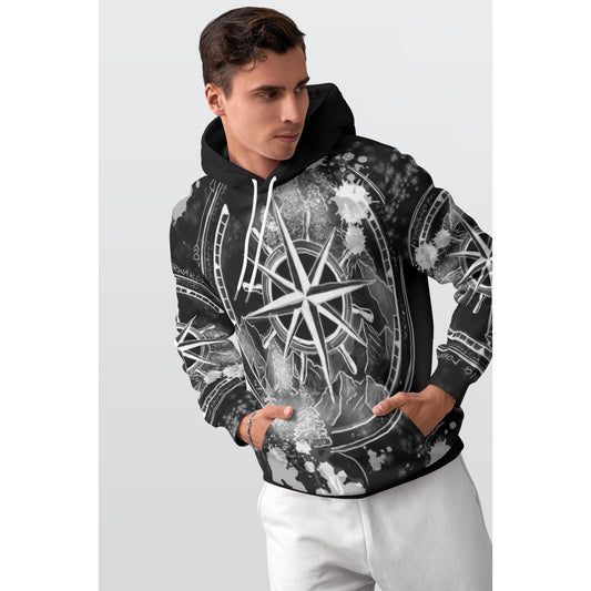 All-Over Print Men's Thicken Pullover Hoodie
